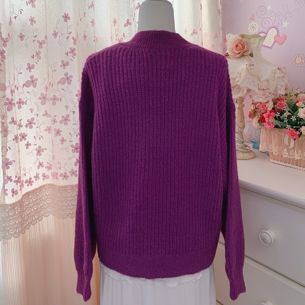 Essentiel Antwerp cardigan super soft hollyhock purple - Picture 4 of 5